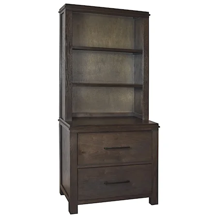 Contemporary 2 Drawer Lateral File with Hutch